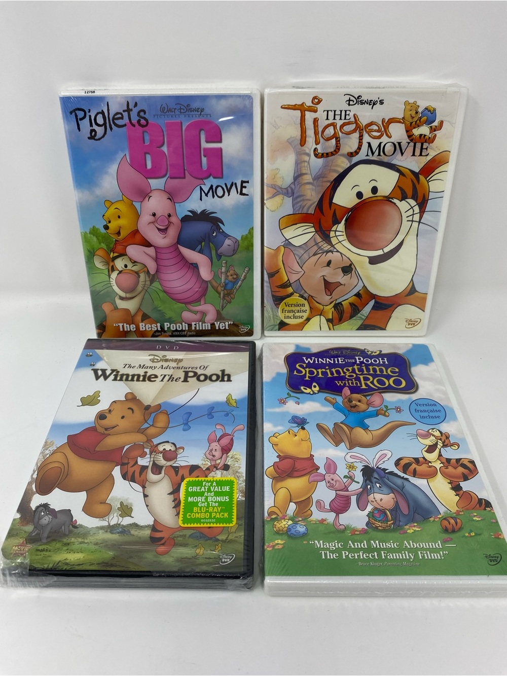 Disney Winnie The Pooh DVD lot of 4 NEW Tigger Piglet Big Movie